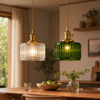 Vintage Hængelampe i Glas – Elegant og Tidløst Design 0