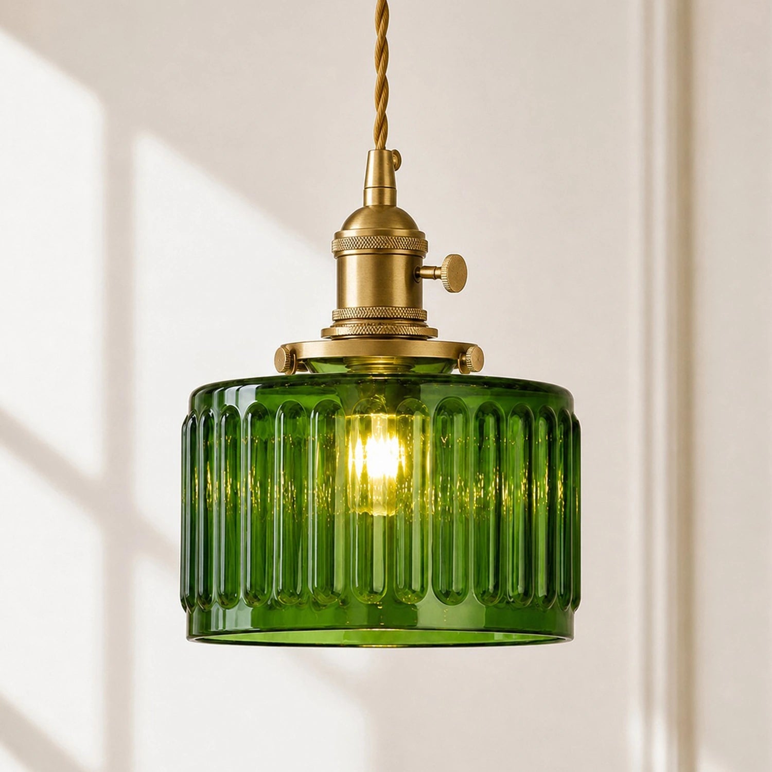 Vintage Hængelampe i Glas – Elegant og Tidløst Design 1