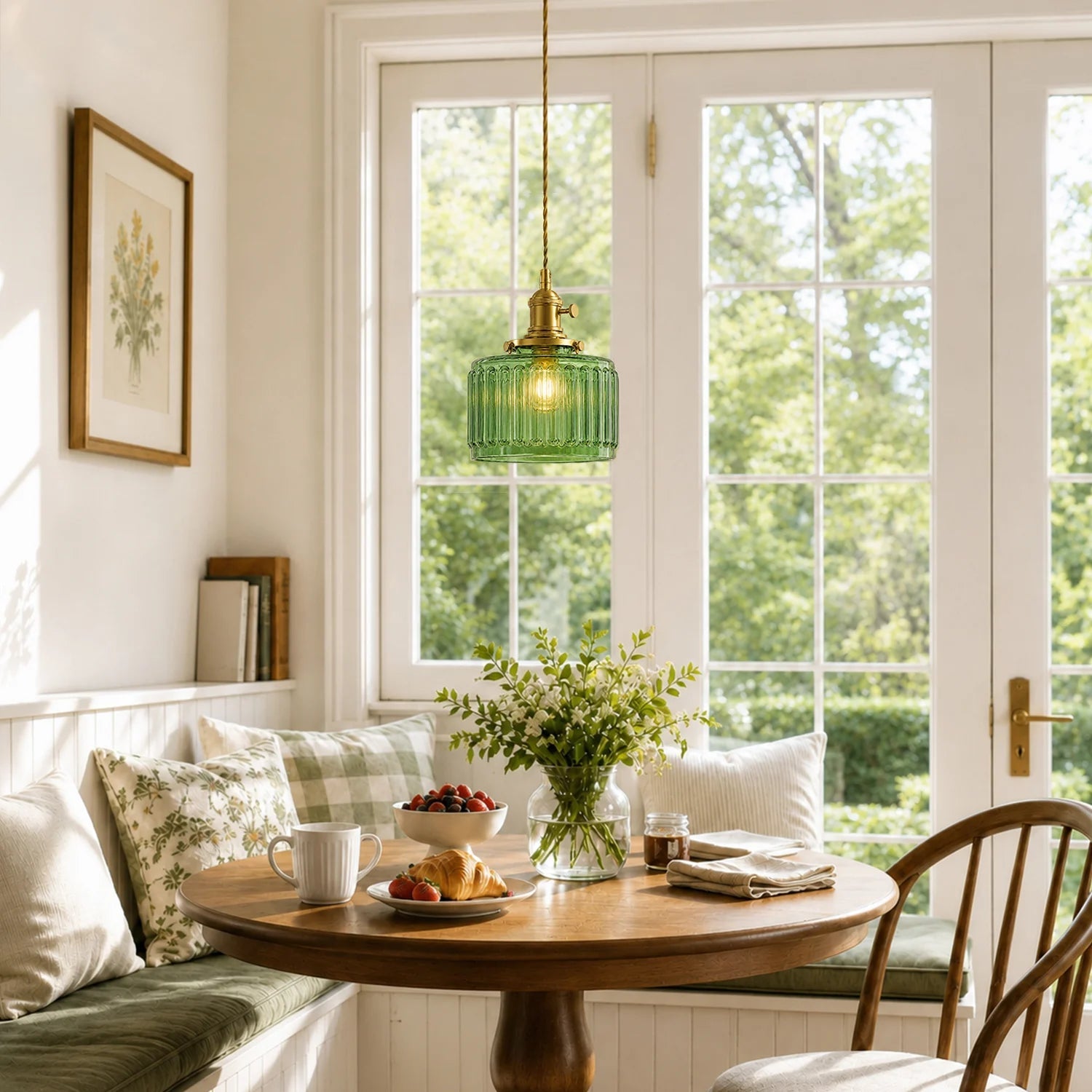 Vintage Hængelampe i Glas – Elegant og Tidløst Design 2