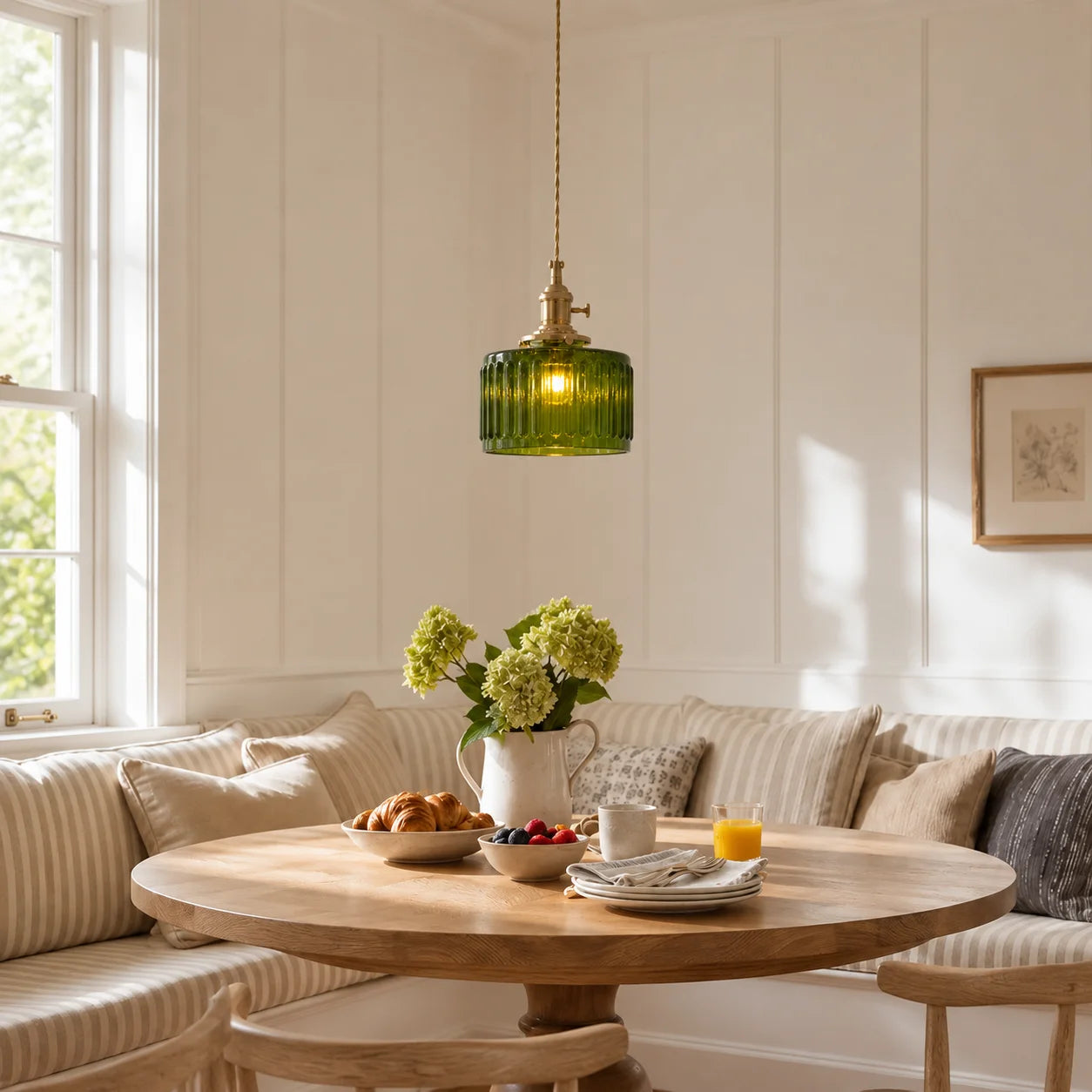 Vintage Hængelampe i Glas – Elegant og Tidløst Design 3