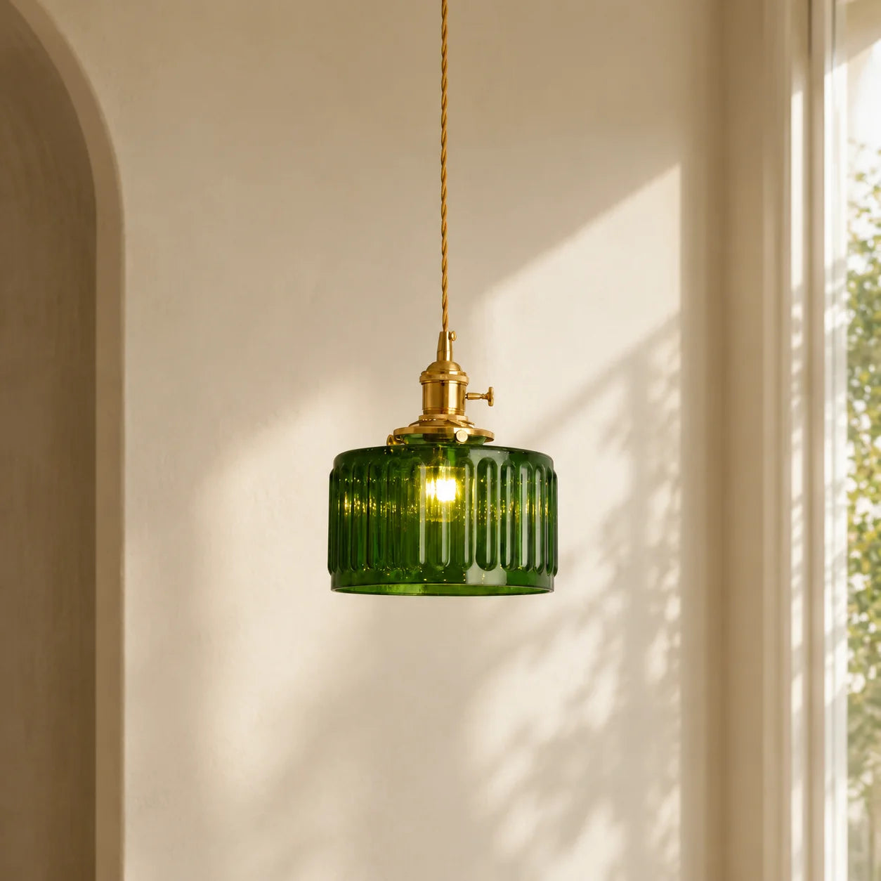 Vintage Hængelampe i Glas – Elegant og Tidløst Design 4