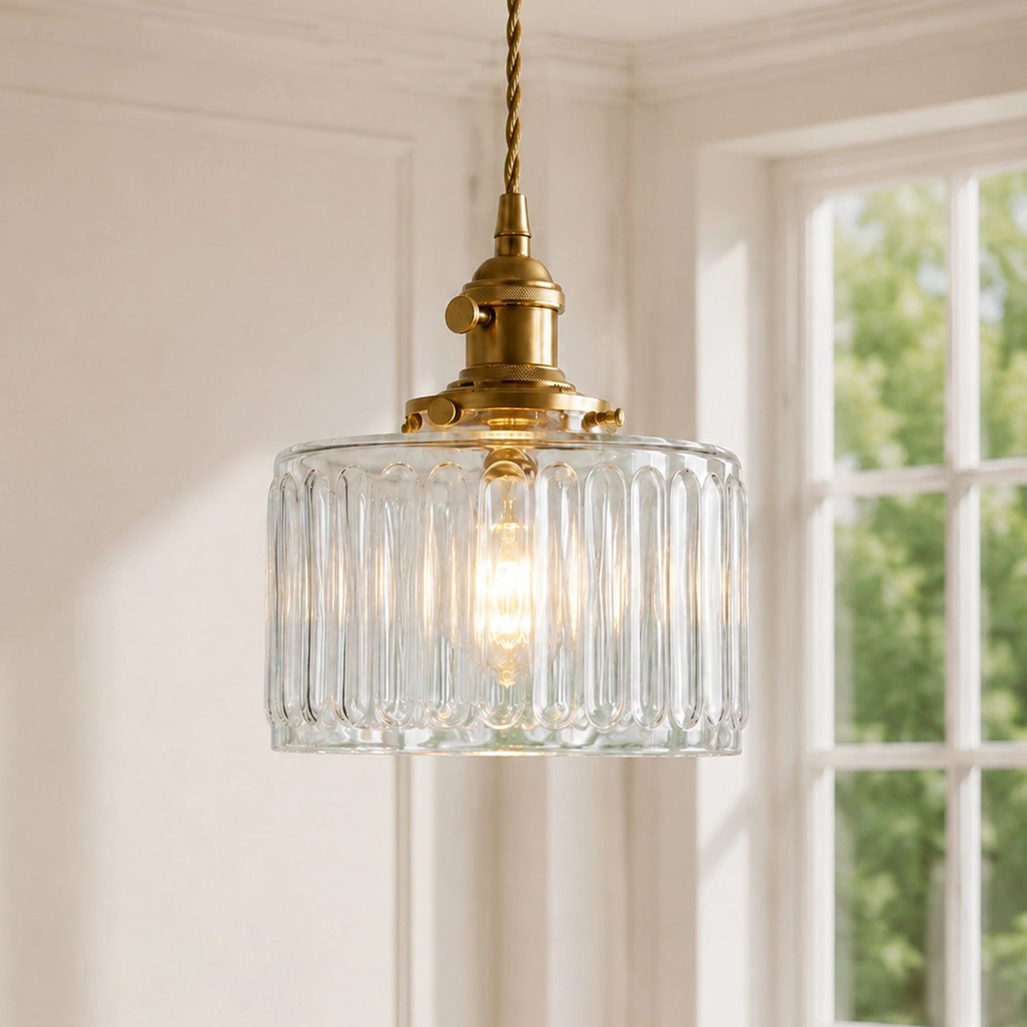 Vintage Hængelampe i Glas – Elegant og Tidløst Design 7