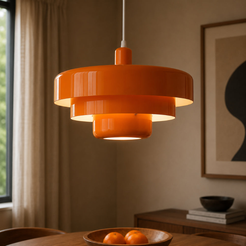 Vintage Pendel Lampe - Flerlags Design i Metal 10