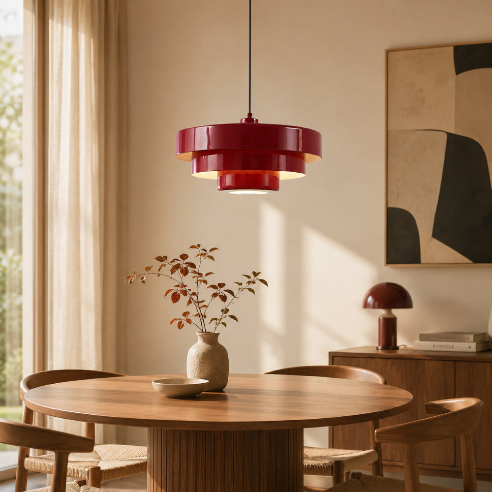 Vintage Pendel Lampe - Flerlags Design i Metal 3
