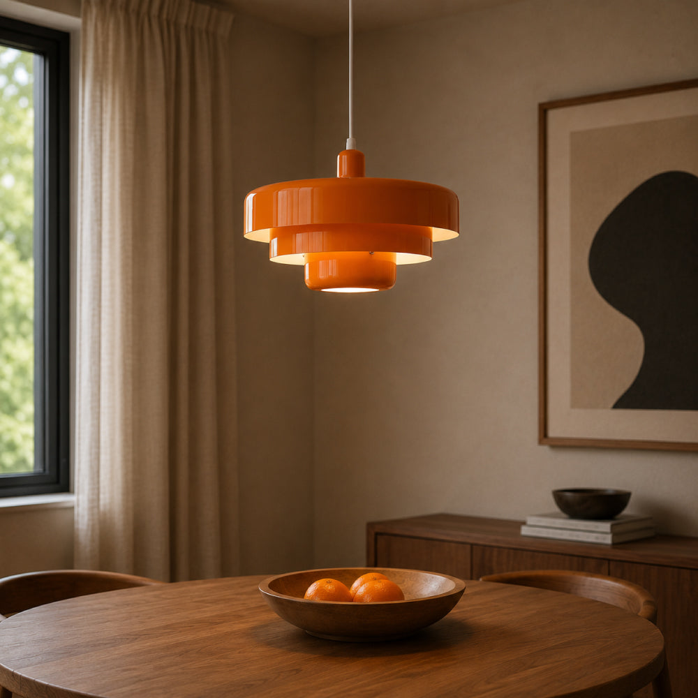 Vintage Pendel Lampe - Flerlags Design i Metal 7
