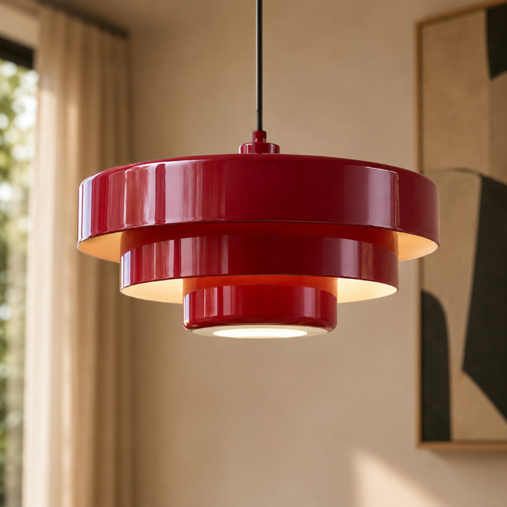 Vintage Pendel Lampe - Flerlags Design i Metal 8
