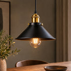 Vintage Pendel Lampe - Industrielt Design i Metal 0

