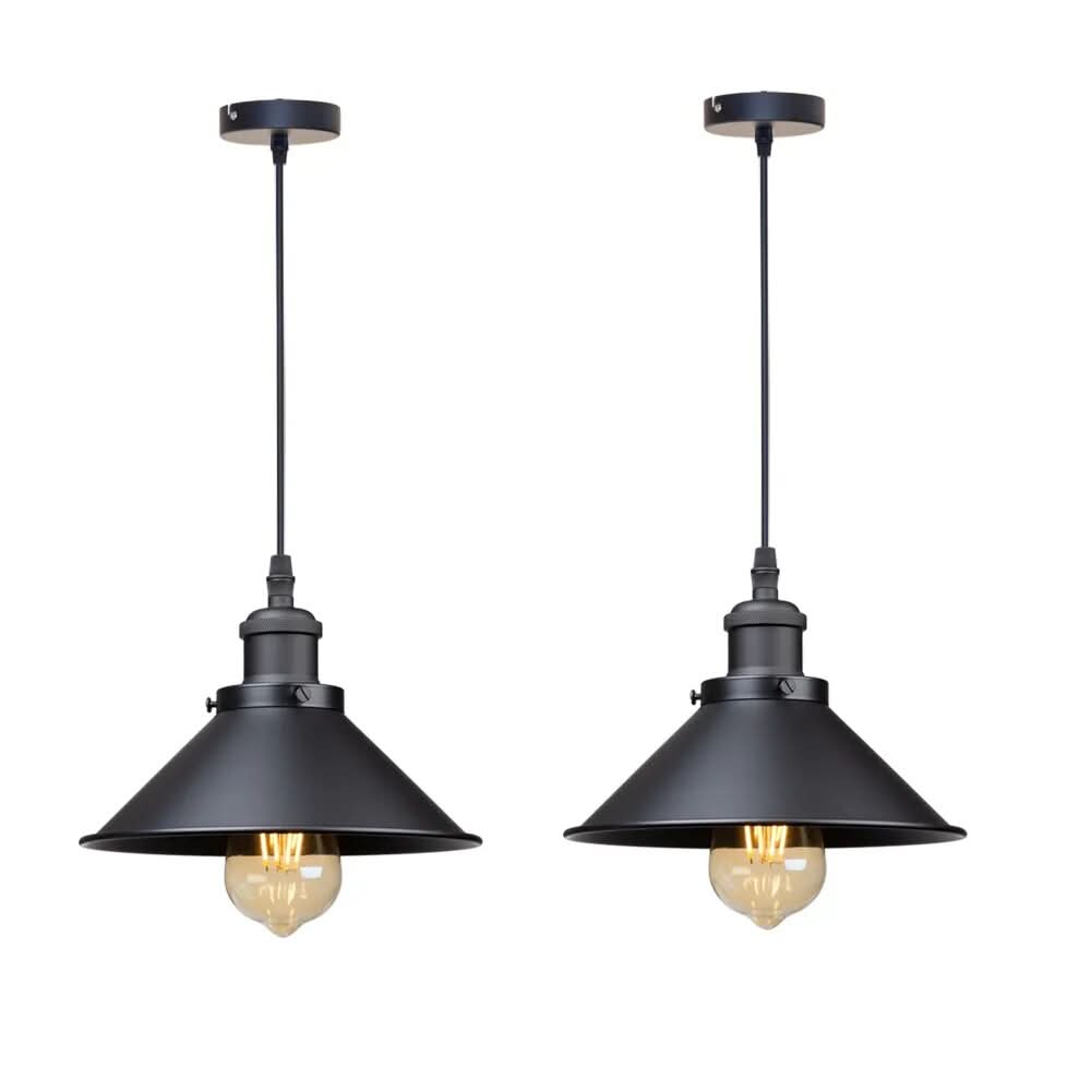 Vintage Pendel Lampe - Industrielt Design i Metal 6
