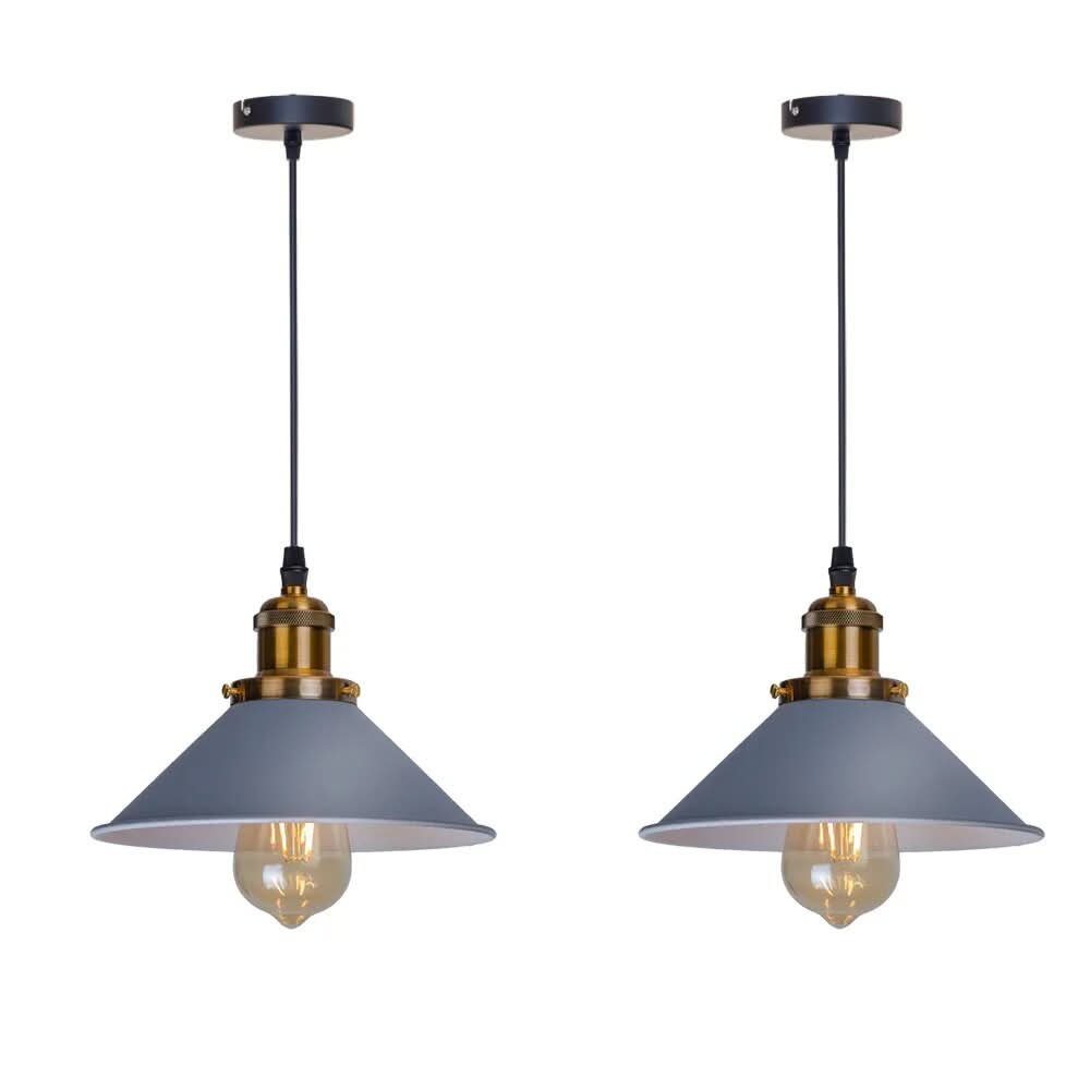 Vintage Pendel Lampe - Industrielt Design i Metal 7

