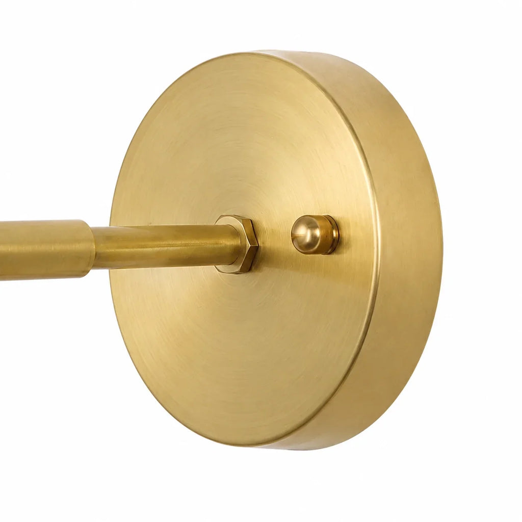 Vintage Væglampe Messing – Ribbet Glas med Justerbar Arm og Blødt Lys 9