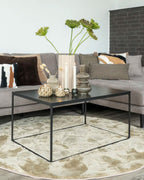 Vita Sofabord | Sort Metalstel, Kompakt Design 60x90 cm 1