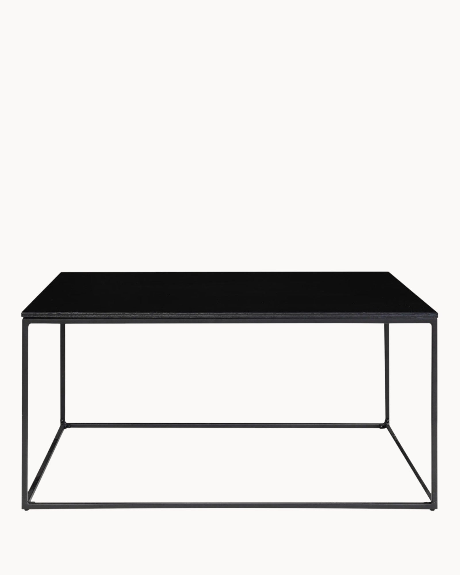 Vita Sofabord | Sort Metalstel, Kompakt Design 60x90 cm 2