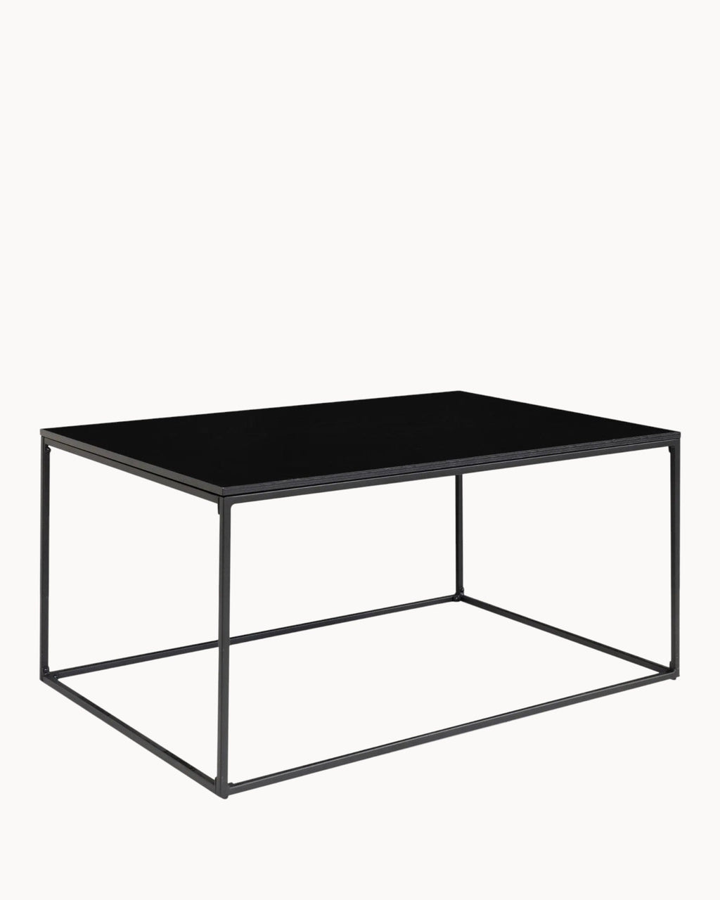 Vita Sofabord | Sort Metalstel, Kompakt Design 60x90 cm 3