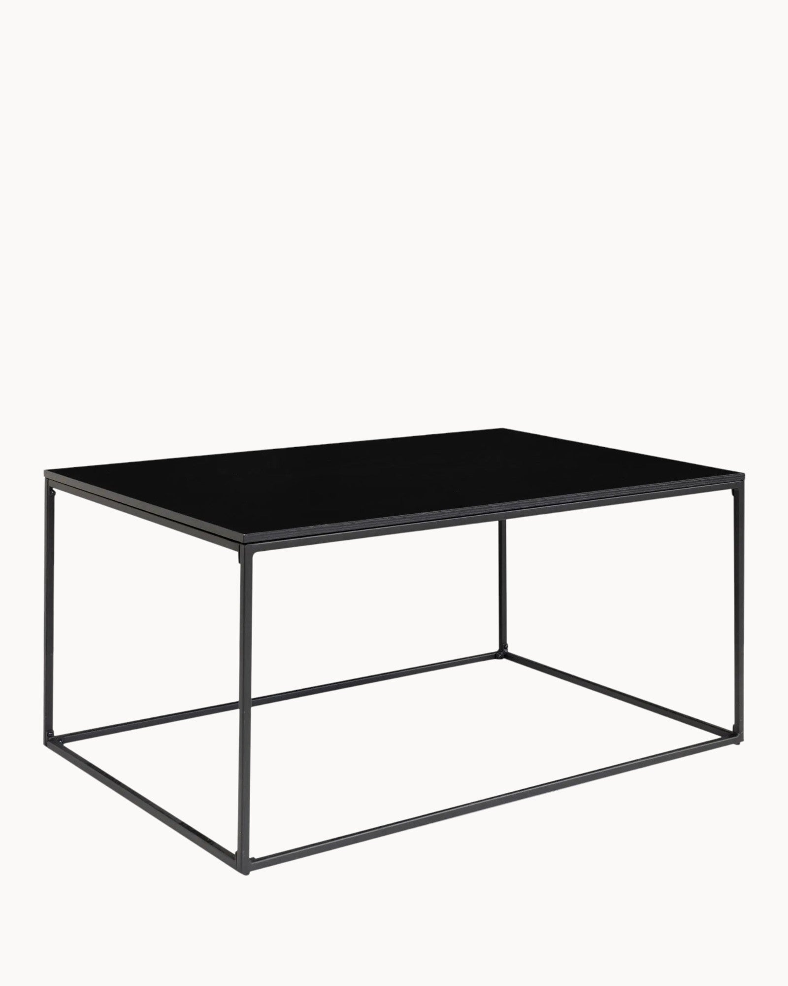 Vita Sofabord | Sort Metalstel, Kompakt Design 60x90 cm 3