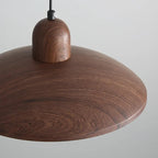 Wabi-Sabi Pendel Lampe i Valnød - Minimalistisk Design med Ambient Belysning 7
