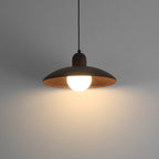 Wabi-Sabi Pendel Lampe i Valnød - Minimalistisk Design med Ambient Belysning 8
