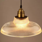 Glaspendel Spisebordslampe i Ribbet Glas – Elegant Design 4