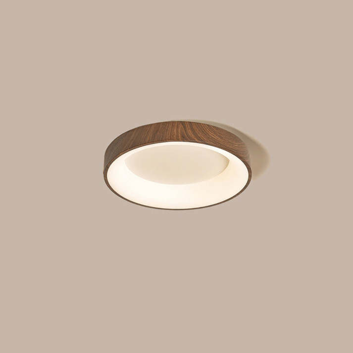 Naturlig Træ Loftlampe – Cirkulært Design med LED til Soveværelse og Stue 6