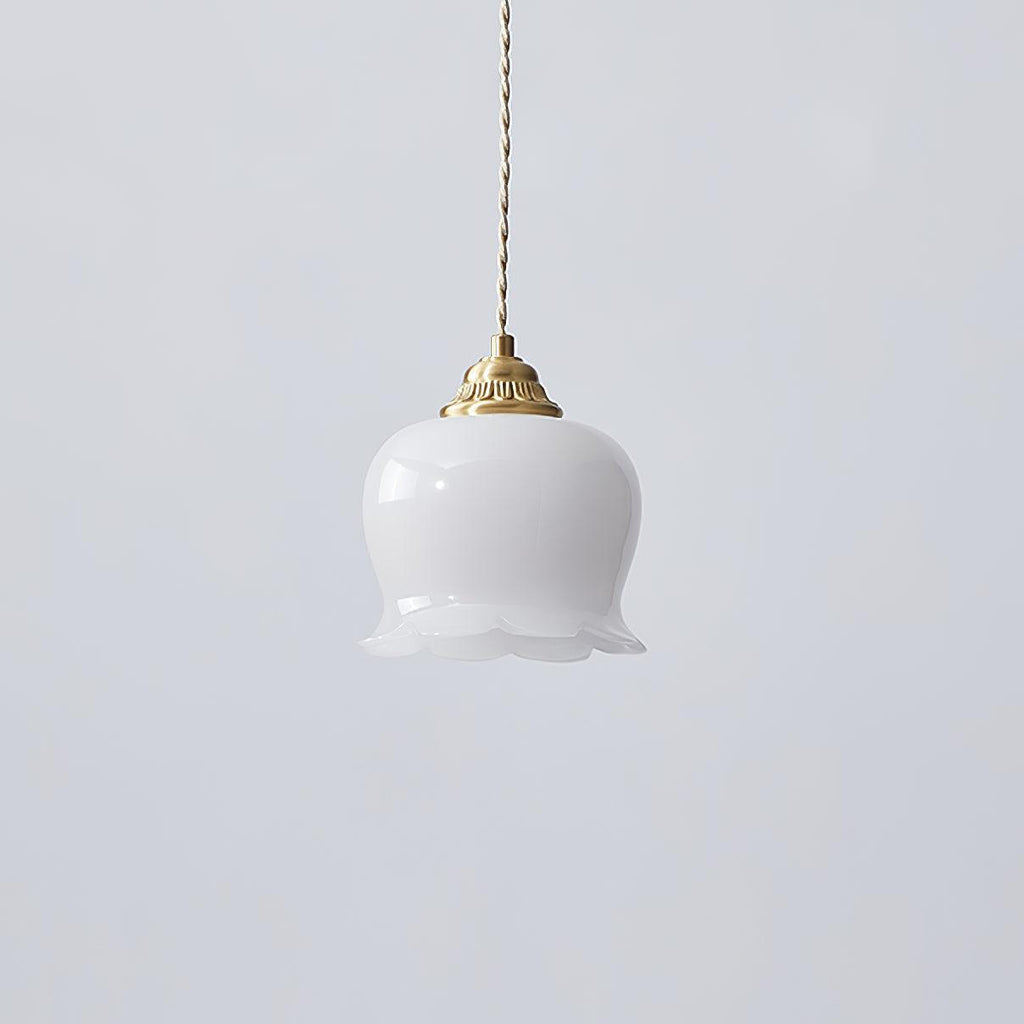 Pendellampe med Blomstermotiv – Kompakt Design med Blødt Lys 8