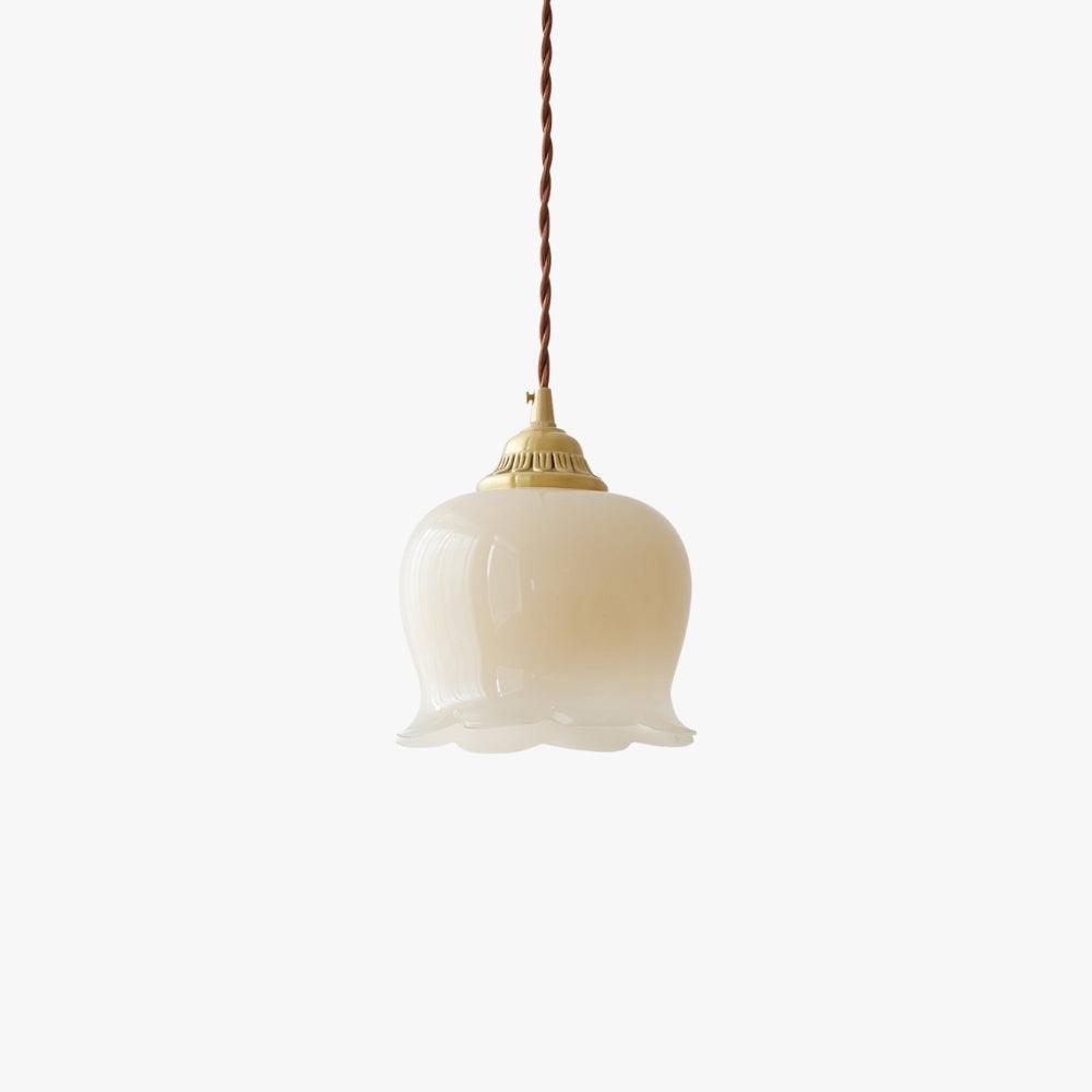 Pendellampe med Blomstermotiv – Kompakt Design med Blødt Lys 9