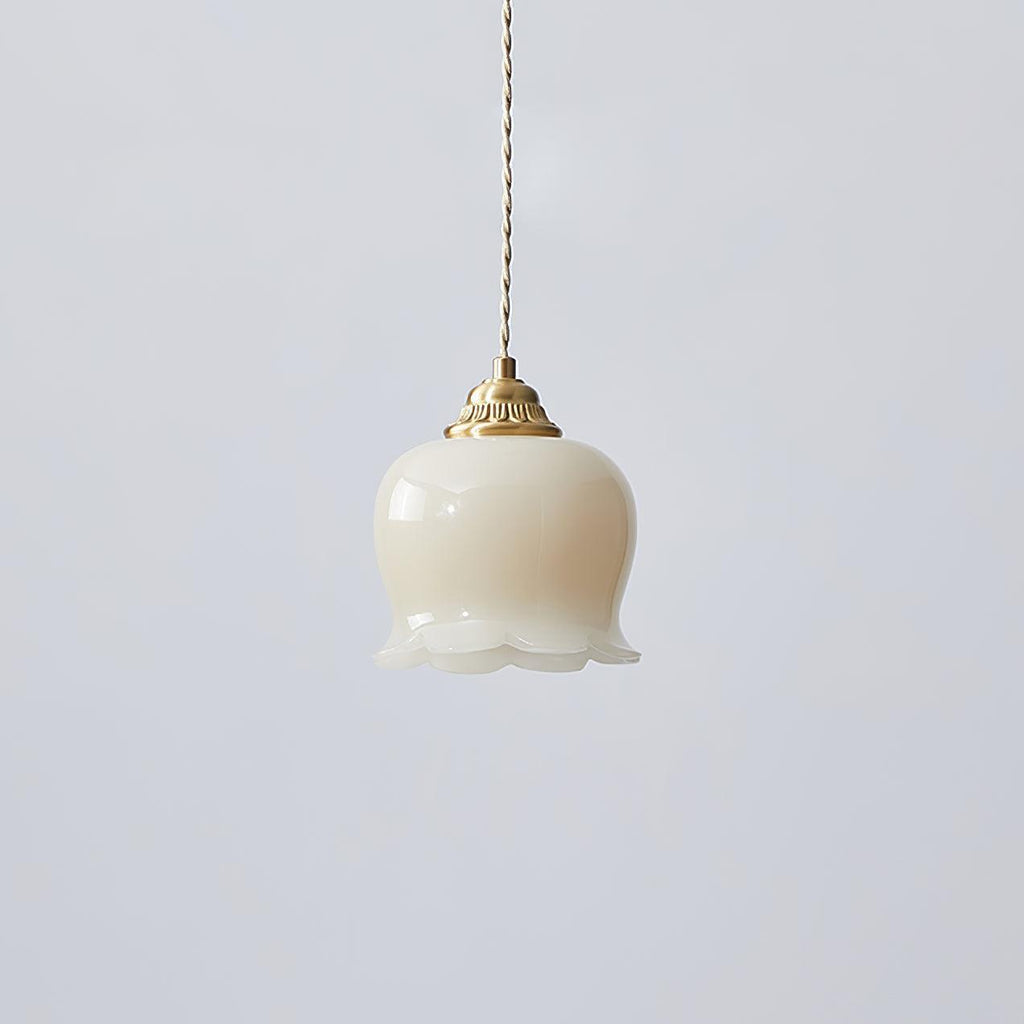 Pendellampe med Blomstermotiv – Kompakt Design med Blødt Lys 0