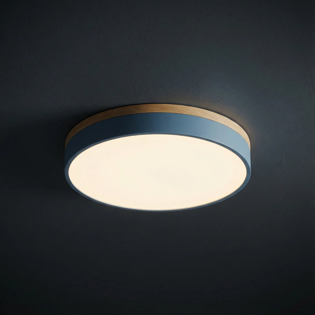 Rund Loftslampe i Træ – Justerbar Farvetemperatur og Dæmpbar Funktion 3
