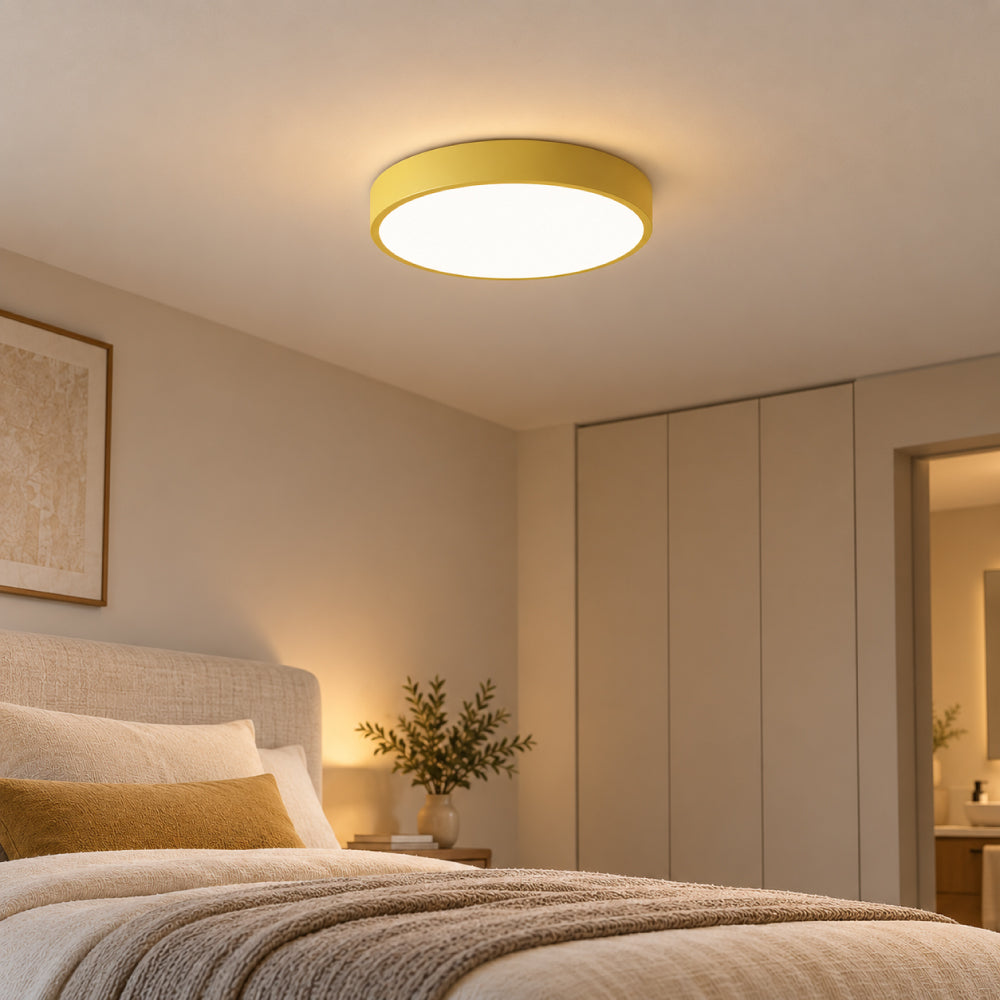 Skandinavisk Loftlampe - Rundt Design i Flere Farver med Dæmpbar LED 2