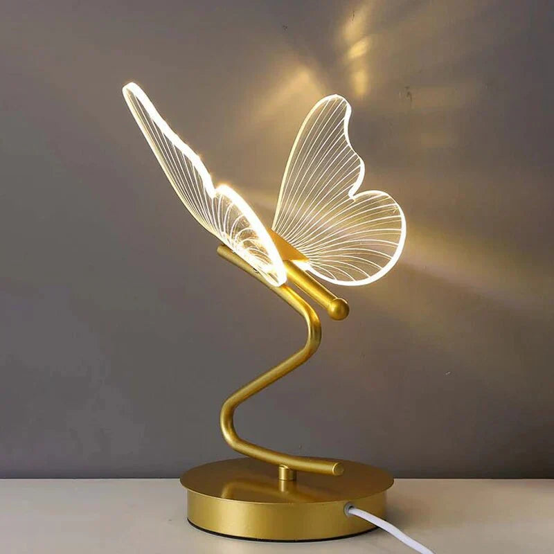 Sommerfugl Bordlampe i Jern og Akryl – Moderne LED Design 5