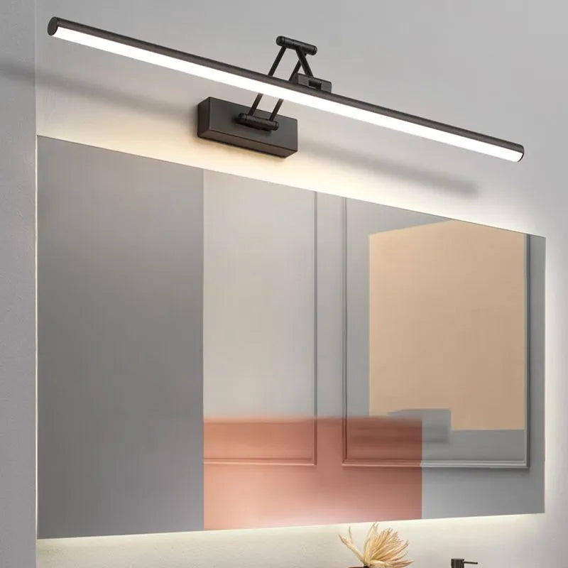 LED-spejllys til badeværelset | Minimalistisk væglampe i metal | IP44 | 40–100 cm
