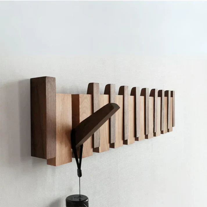Vægknagerække i Valnød og Bøg – Klavernøgle Design med 4-8 Kroge 3