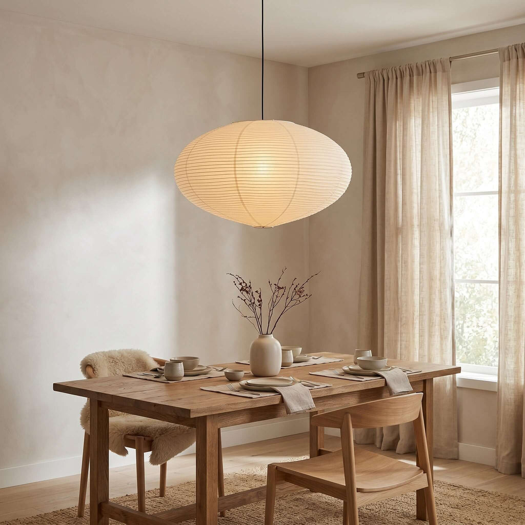 Washi Papir Pendel – Let og Elegant Design med Blødt Diffust Lys 2