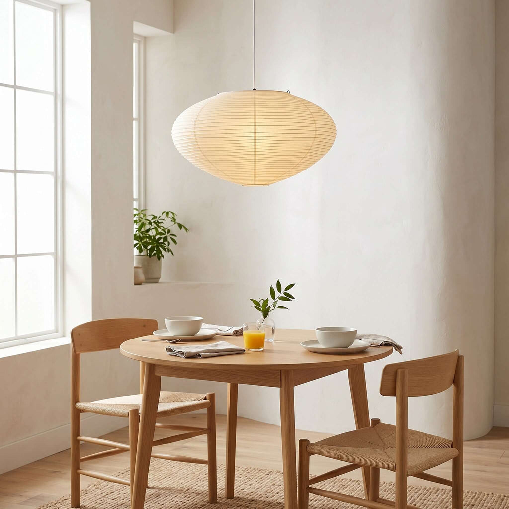 Washi Papir Pendel – Let og Elegant Design med Blødt Diffust Lys 4