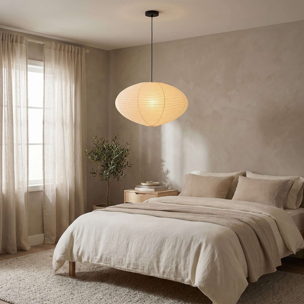 Washi Papir Pendel – Let og Elegant Design med Blødt Diffust Lys 5